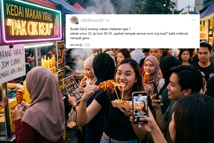 Seorang individu berpendapat wajah kebanyakan Gen Z kelihatan tua berbanding usia sebenar.