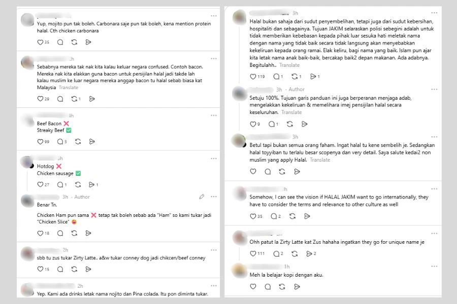 Komen netizen di laman Threads.