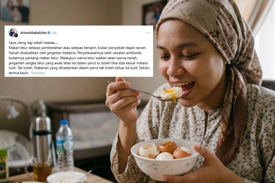 Dr Imelda tak menolak kemungkinan persepsi itu timbul kerana warna kuning telur serupa dengan nanah.