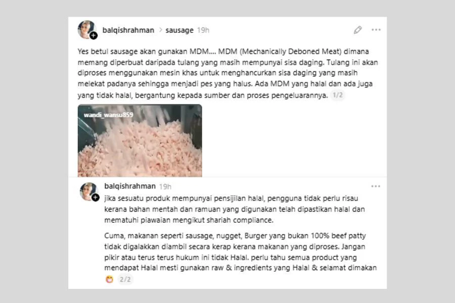 Perkongsian tersebut di laman Threads.