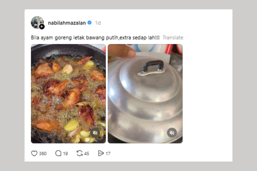 Perkongsian tersebut mencuri pehahatian netizen.