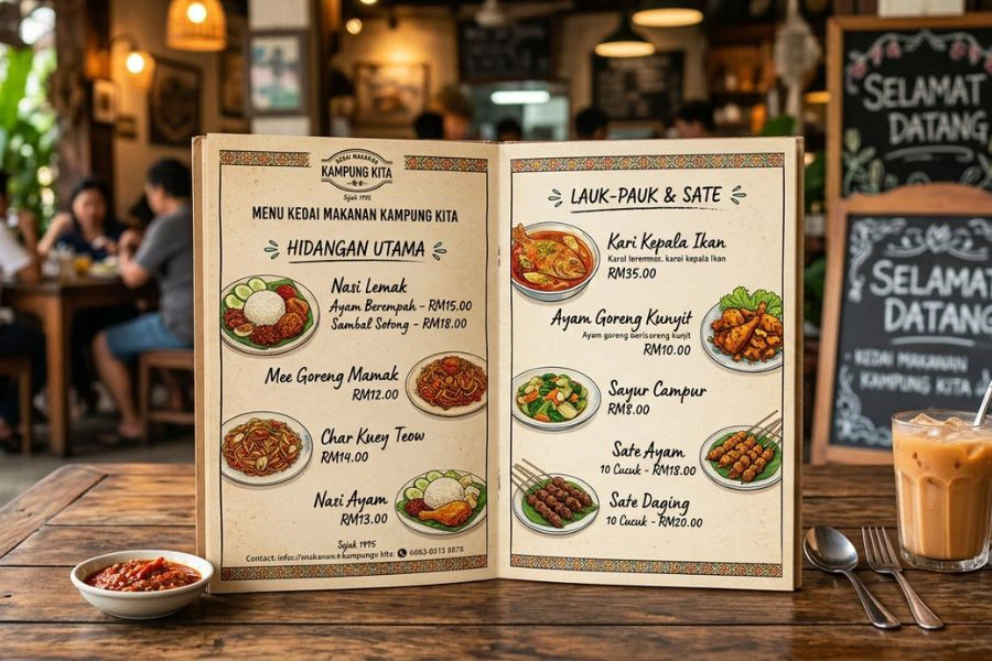 Ramai peniaga memilih menghasilkan poster menu menggunakan AI kerana dianggap lebih mudah dan menjimatkan kos.