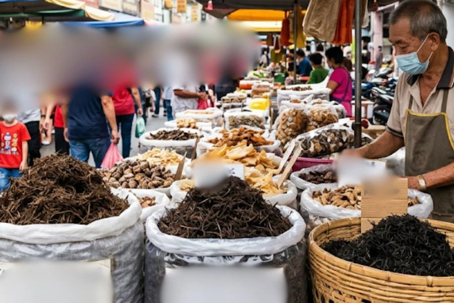 Fa choy antara bahan makanan tradisional Cina kerana penampilannya unik.