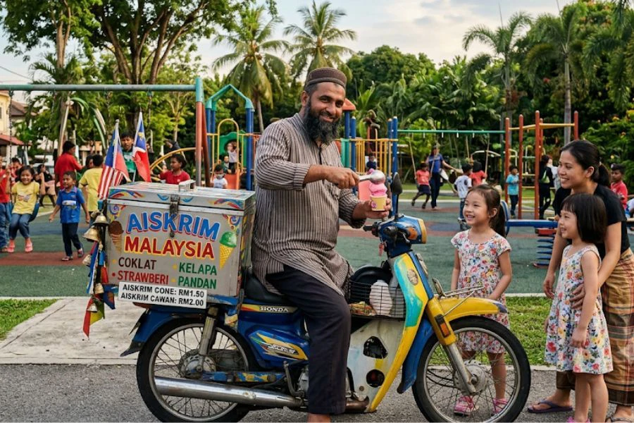 Peniaga aiskrim didakwa berubah-ubah dalam menetapkan harga aiskrim. Gambar AI