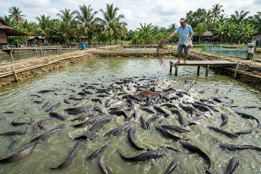 Najis manusia bukanlah sumber makanan ideal untuk ikan keli kerana nutriennya yang rendah.