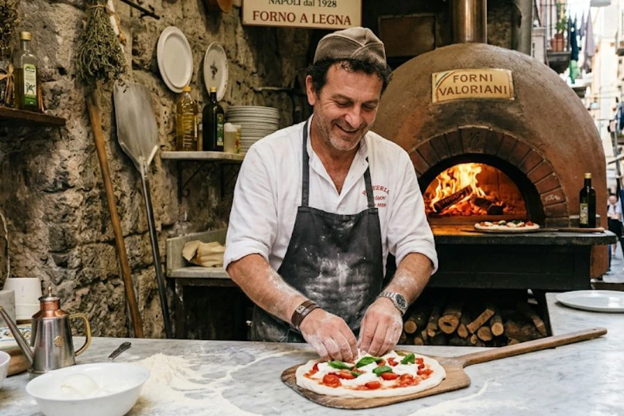 Piza Neopolitan pernah dikenali sebagai hidangan masyarakat bahawan di bandar Naples, Itali.
