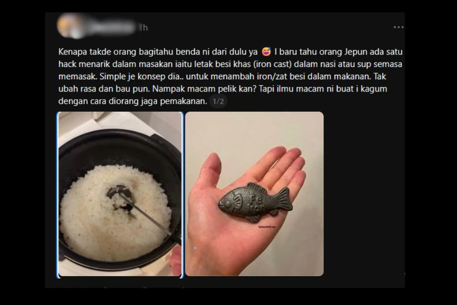 Individu ini terkejut dengan teknik memasak nasi masyarakat Jepun menggunakan besi tuang khas.
