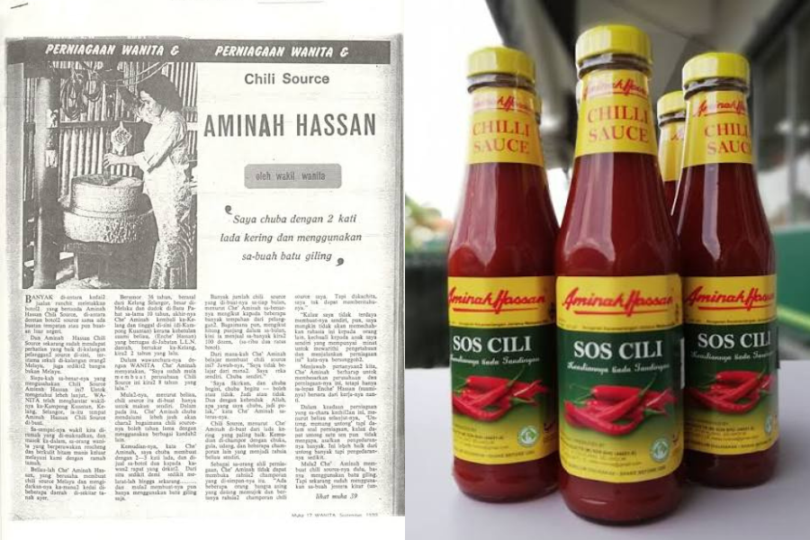 Sos cili Aminah Hassan cukup dekat dengan hati dan selera masyarakat Melayu.