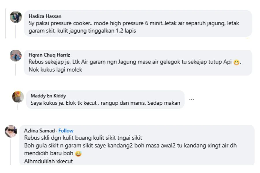 Antara komen di Facebook.
