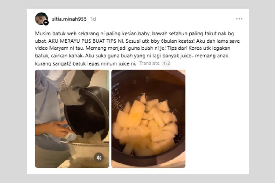 Perkongsian berkenaan mencuri perhatian ramai.
