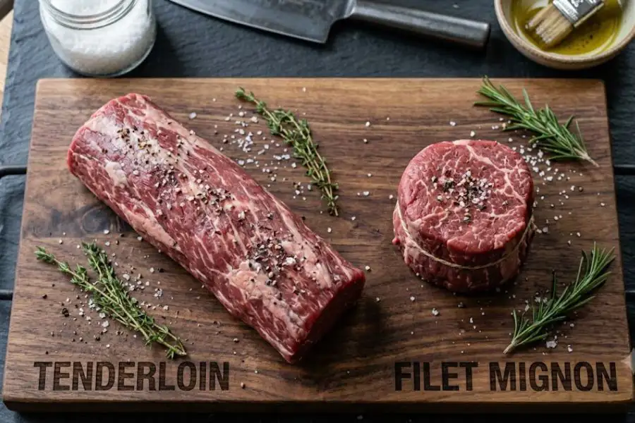 Filet mignon pula ialah potongan stik yang diambil daripada bahagian tenderloin.