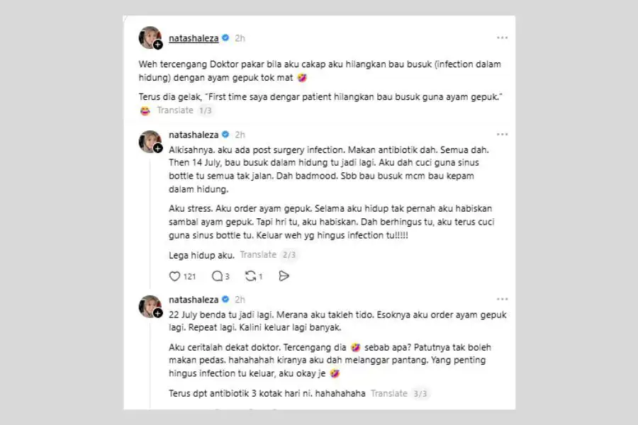 Komen netizen di laman Threads.