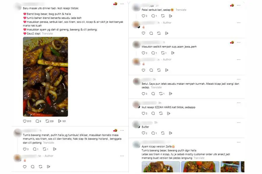Komen netizen di lama media sosial.