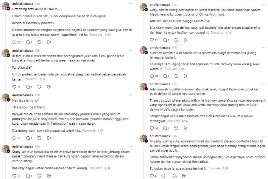 Perkongsian itu mencuri perhatian.