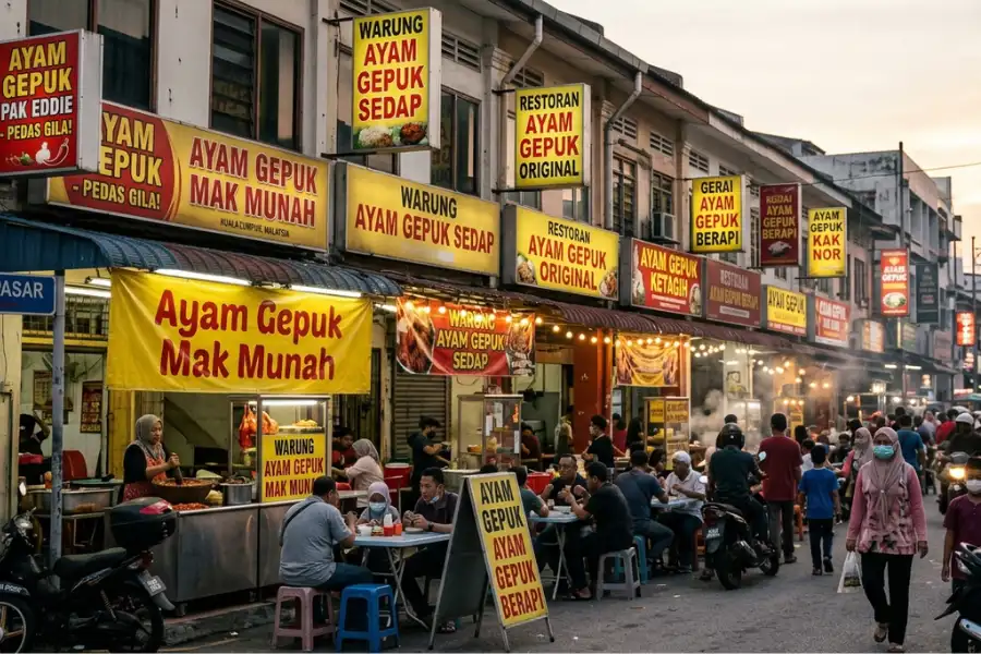 Permintaan gara-gara 'trend' ayam gepuk menyebabkan perniagaan tersebut dibuka merata tempat.