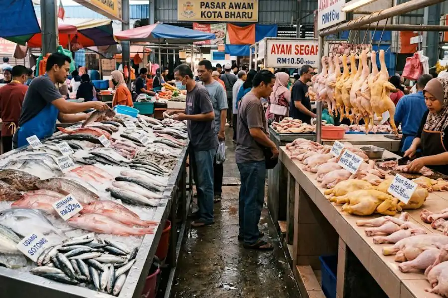 Pengambilan ikan isi putih dan ayam antara pilihan lauk disenaraikan dalam perkongsian itu.