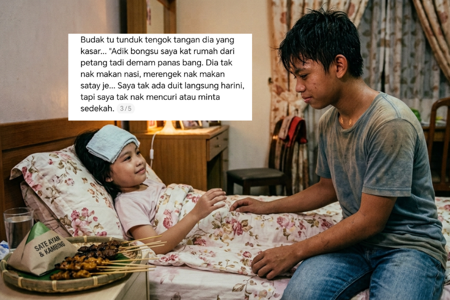 Remaja tersebut mendakwa adiknya yang demam di rumah teringin untuk makan sate.