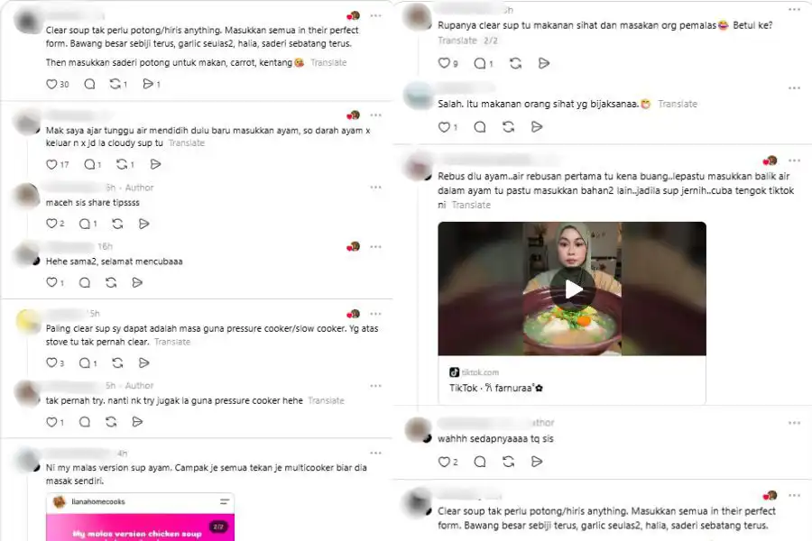 Komen netizen di laman Threads.
