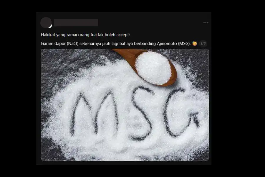Individu ini berkongsi pandangan mengenai penggunaan garam dan serbuk MSG dalam masakan harian.