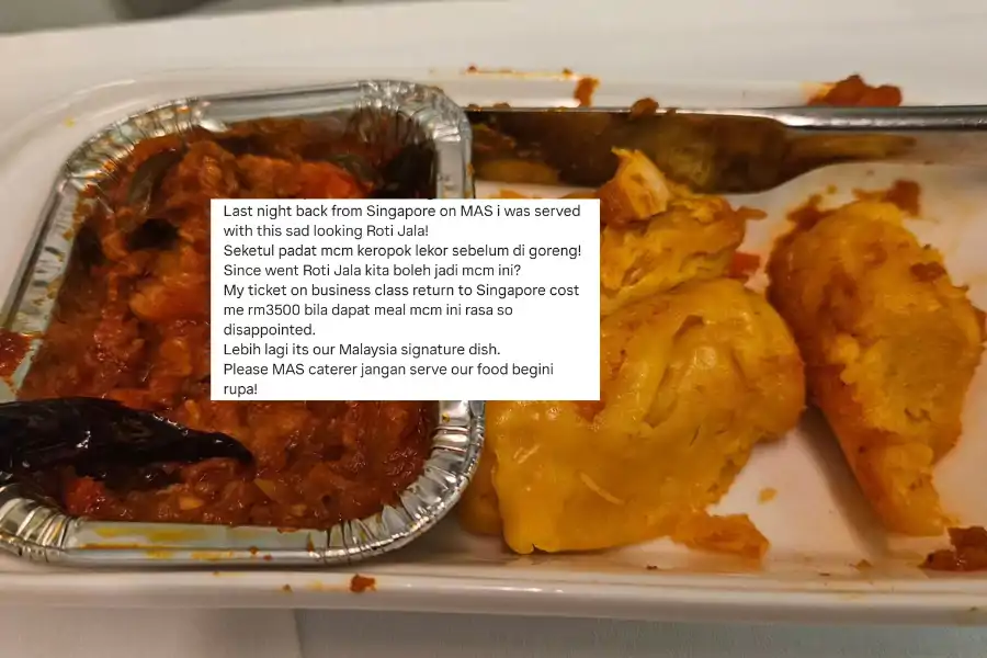 Roti jala yang dimakan didakwa terlalu tebal dan padat seperti keropok lekor yang belum digoreng.