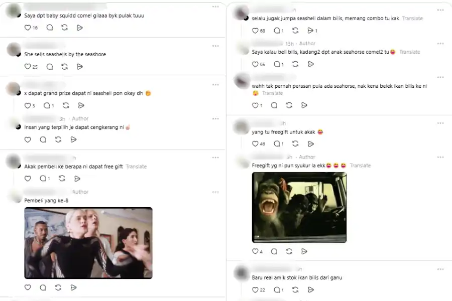 Komen netizen di laman Threads.