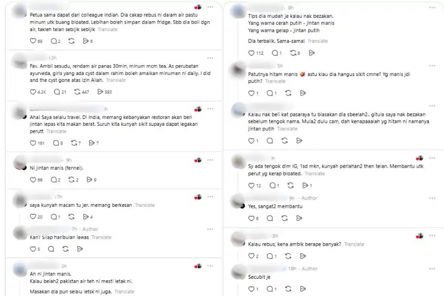Komen netizen di laman Threads.
