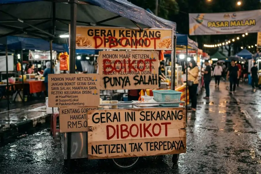Netizen turut mengugut untuk memboikot bisnes yang dijalankan.