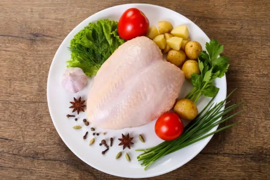 Bahagian dada ayam tetap mengandungi lemak lebih rendah berbanding paha ayam.
