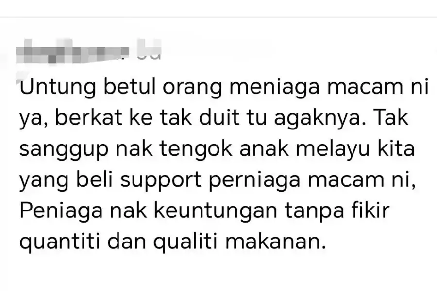 Pandangan netizen tentang sikap penjual yang dianggap cuma mengejar keuntungan.