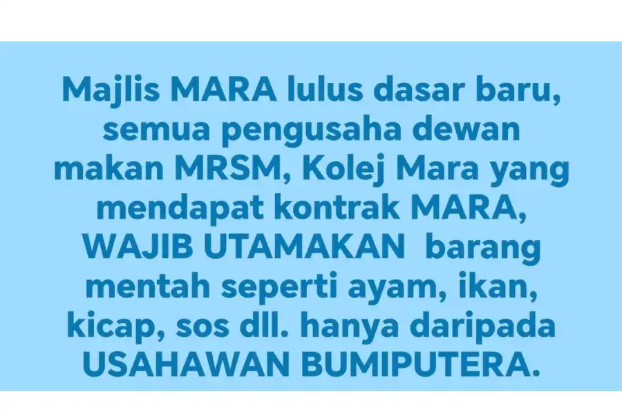 Perkara itu diumumkan sendiri Pengerusi MARA, Datuk Asyraf Wajdi Dusuki dalam media sosial.