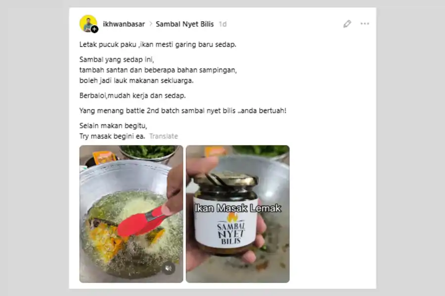 Perkongsian tersebut mencuri perhatian ramai.