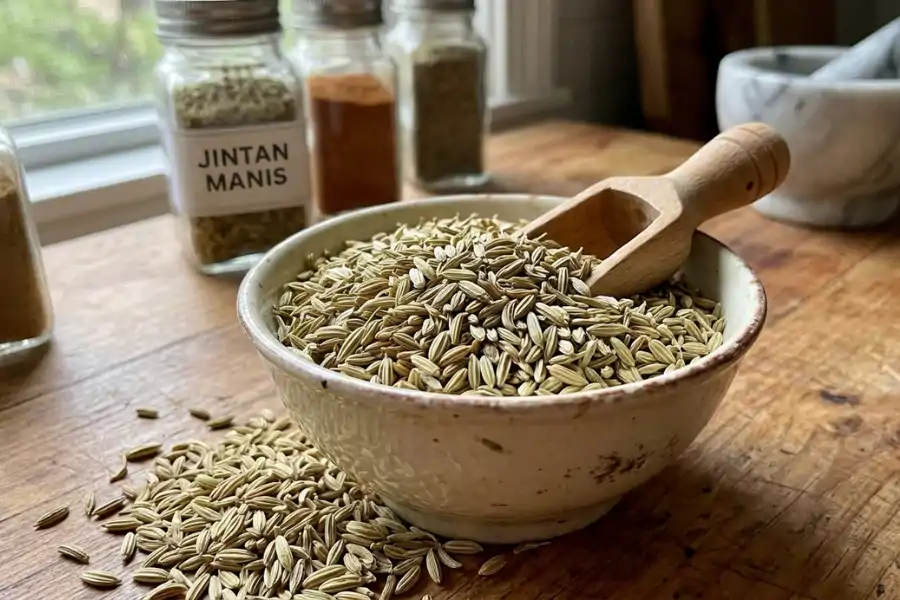 Jintan manis merupakan antara rempah yang sering digunakan dalam masakan tradisional.