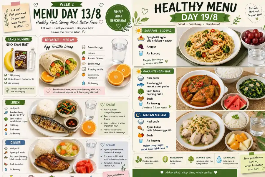 Rita turut berkongsi beberapa menu yang disediakan buat anaknya.