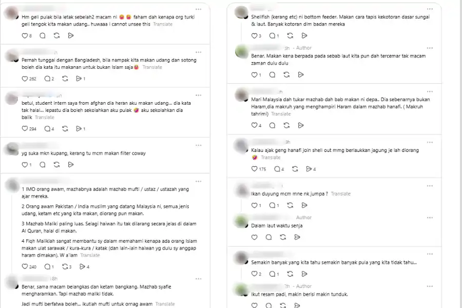 Komen netizen di laman Threads.
