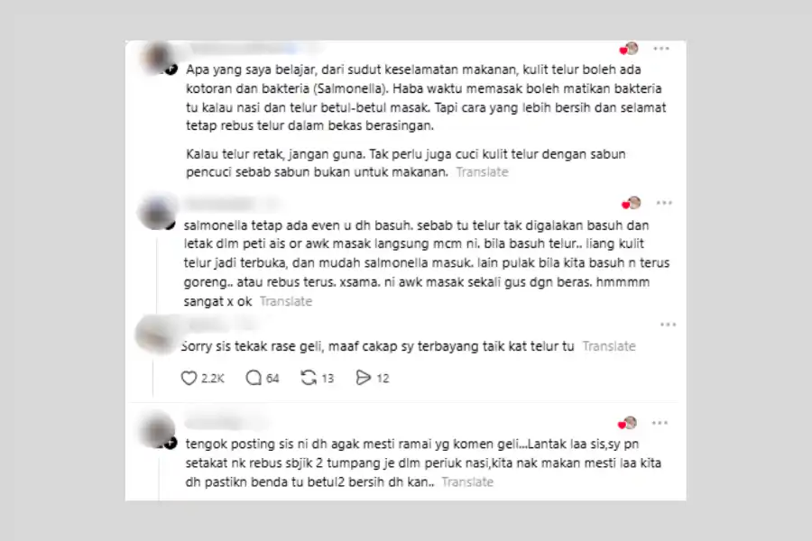 Komen netizen di laman Threads.