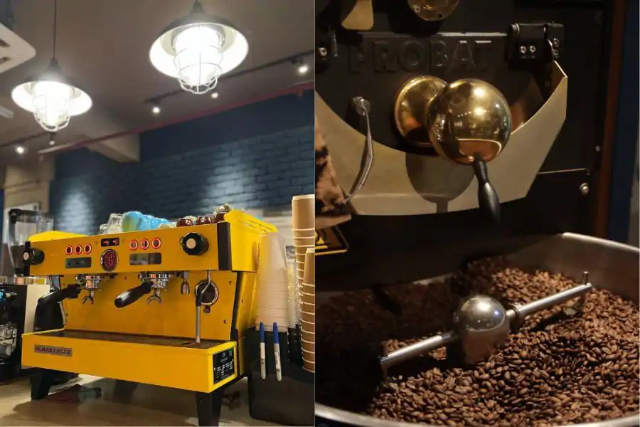 Antara mesin pemanggang kopi yang digunakan dalam operasi perniagaan Mirwan.