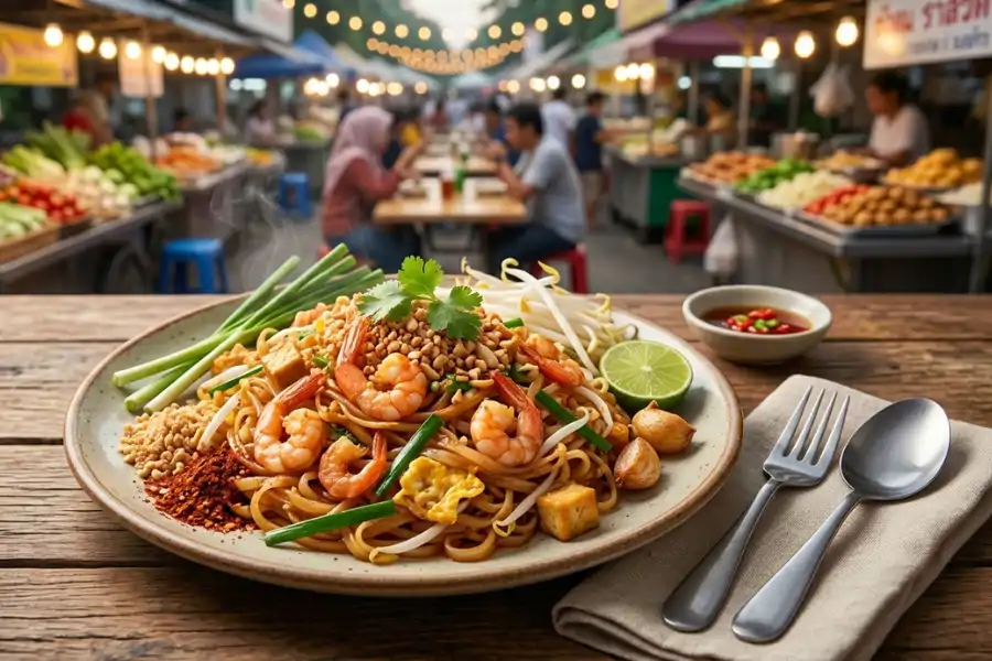 Pad Thai menjadi antara makana pinggir jalan paling popular di Thailand.