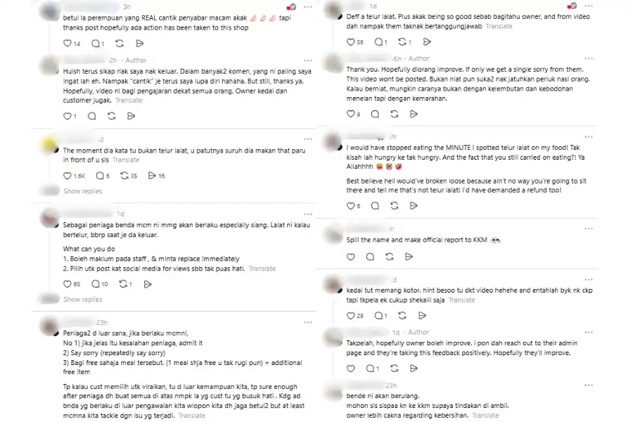 Komen netizen di laman Threads.