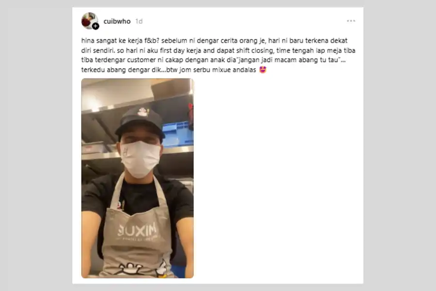 Perkongsian itu mencuri perhatian ramai netizen.