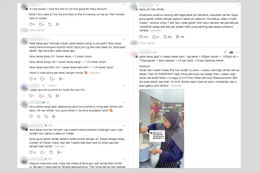 Komen netizen di laman Threads.