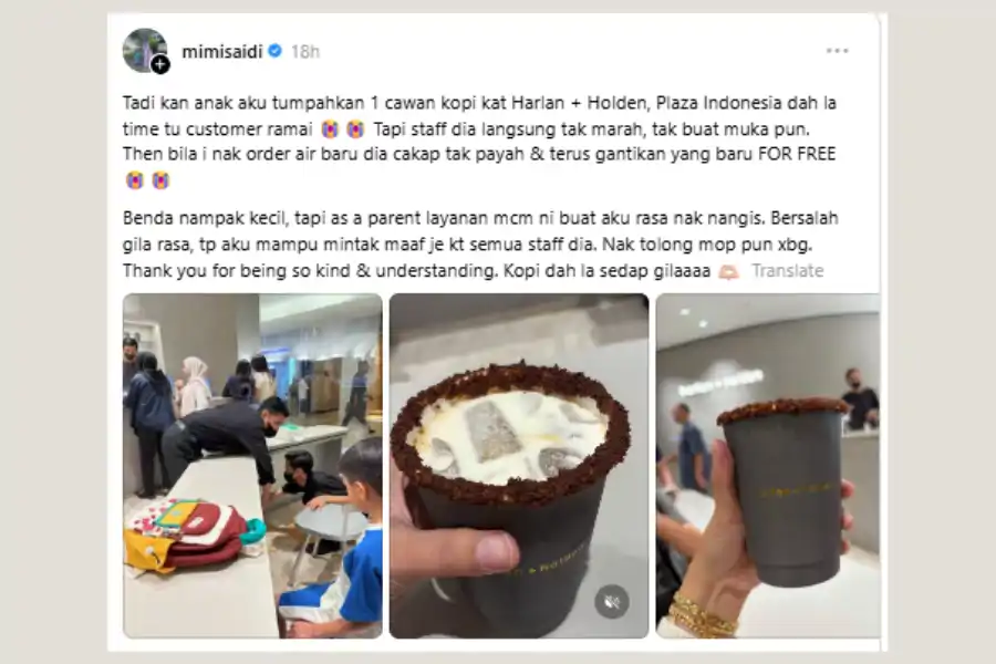 Perkongsian tersebut mencuri perhatian netizen.