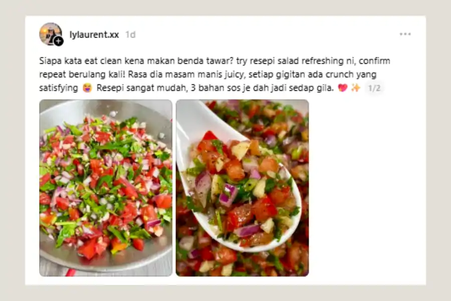 Perkongsian netizen di laman Threads.