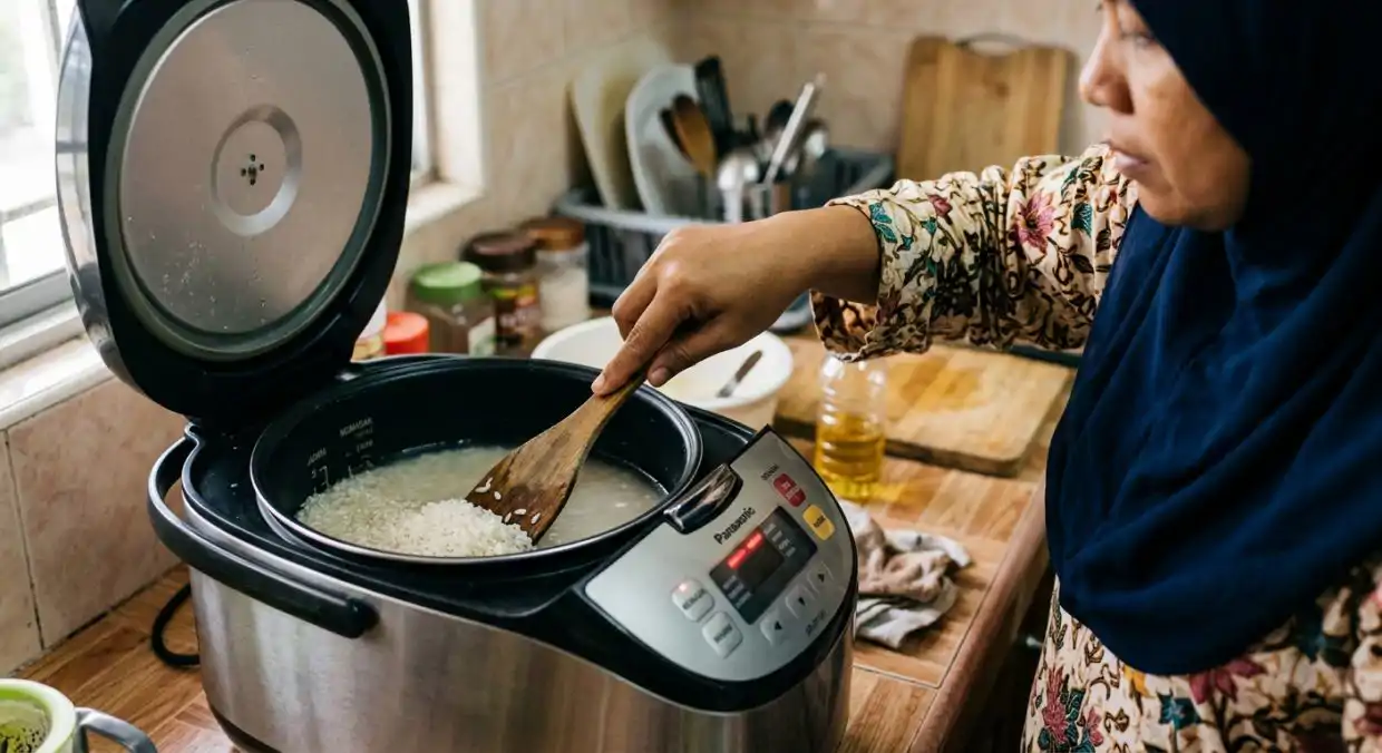 Kalau suka nasi yang lebih berderai dan kurang melekit, beras biasanya boleh dibilas beberapa kali.
