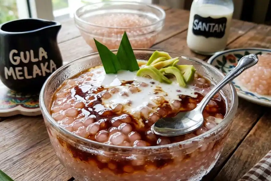 Sagu gula Melaka antara pencuci mulut tradisional yang cukup popular.