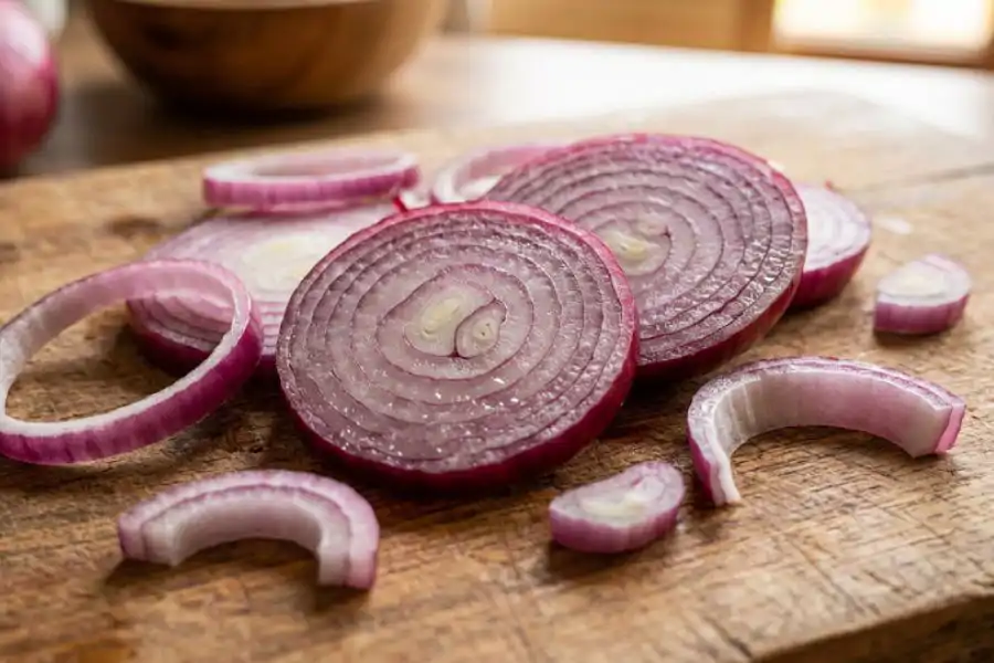 Hirisan bawang antara bahan wajib dalam kebanyakan masakan.