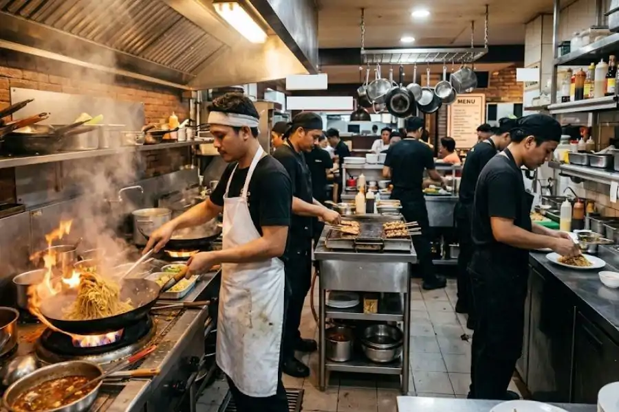Proses penyediaan, peralatan, penyimpanan dan pengendalian makanan turut perlu diberi perhatian.