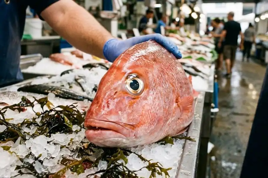 Ikan masih segar biasanya mempunyai mata jernih, berkilat dan sedikit menonjol.