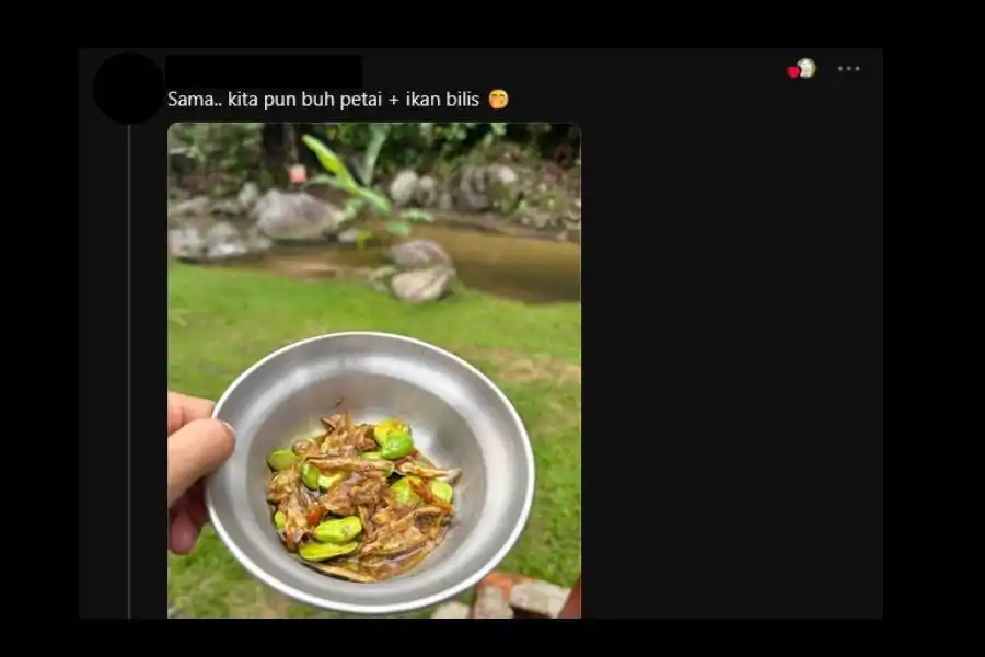 Perkongsian netizen turut menikmati Sambal Nyet Bilis dengan cara sama.