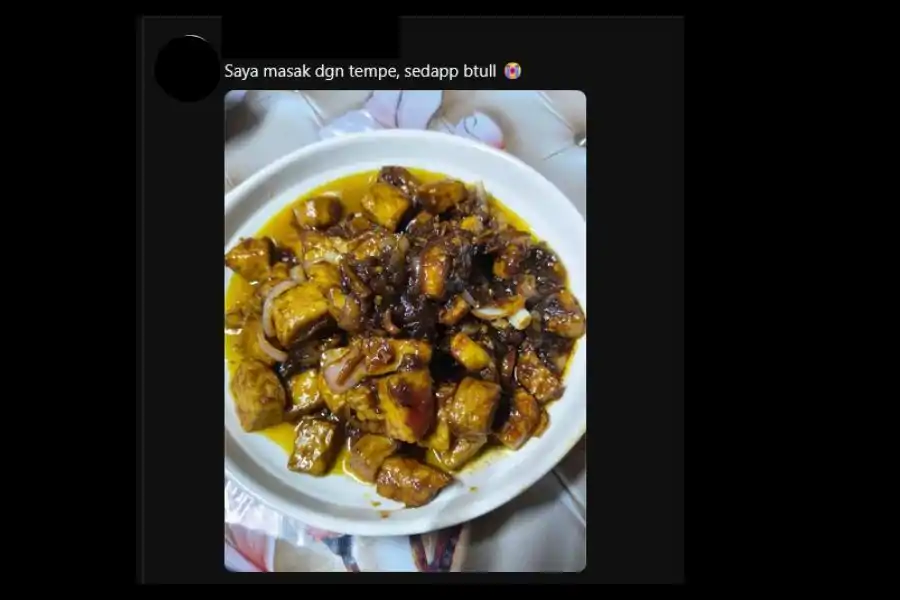 Netizen turut kongsi cara menikmati Sambal Nyet Bilis bersama tempe.