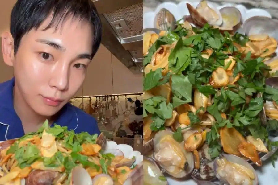 Pasta kerang hasil air tangan Key atau Kim's Pasta kelihatan cukup menyelerakan seperti hidangan di restoran